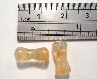 New HARVEST MURANO GLASS Organic Ear Plugs 6 gauge - I Love My Piercings!