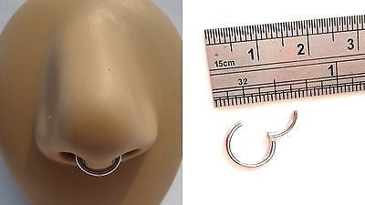 Stainless Steel Easy to Use Segment Septum Hoop Ring 16 gauge 16g 8mm - I Love My Piercings!