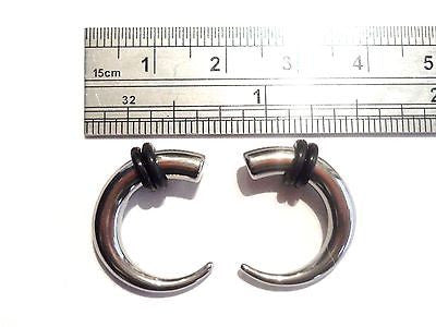 Pair 2 pieces Stainless Surgical Steel Claw Curved Tapers Plugs 6 gauge 6g - I Love My Piercings!