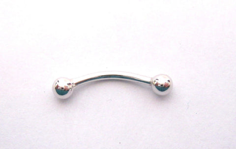 14K White Gold VCH Jewelry Barbell with Balls Clit Clitoral Hood Ring 16 gauge 8 mm - I Love My Piercings!