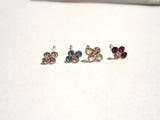 4 Piece Sterling Silver Crystal Cluster Nose Bones Ball End Post Pin 22 gauge - I Love My Piercings!