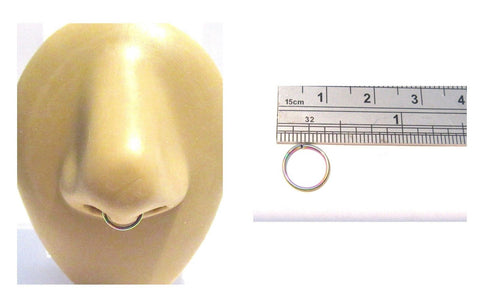 Oil Slick Titanium Seamless Thin No Ball Easy to Use Septum Hoop Ring 20 gauge - I Love My Piercings!