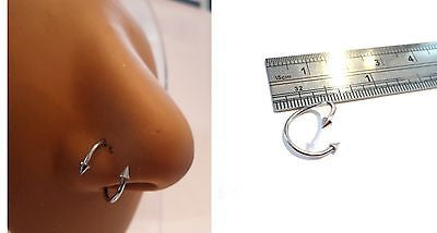 Surgical Stainless Steel Spikes Spike Nose Hoop Ring 18 gauge 18g 10mm diameter - I Love My Piercings!