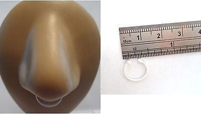 White Titanium Fake Faux Septum Ring Hoop Looks 20 gauge 9mm Diameter - I Love My Piercings!