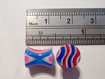 New Pair Double Flare Acrylic Ear Lobe Plugs 2 gauge 2g - I Love My Piercings!