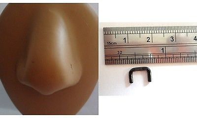 Black Titanium Flip Up Septum Straight Barbell Ring 12 gauge 12g - I Love My Piercings!