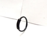 Black Titanium Bar Attached Ear Cartilage Hoop Ring 20 gauge 20g 7 mm diameter - I Love My Piercings!