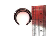 Black Horn Organic Tapered Septum Barbell Hoop Ring 8 gauge 8g - I Love My Piercings!