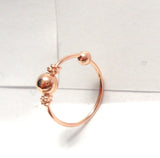 18k Rose Gold Plated Bali Ball Twist Coil Ear Cartilage Hoop Ring 20 gauge 20g - I Love My Piercings!