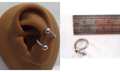 Surgical Stainless Steel Twist Wrap Conch Ring Hoop 14 gauge 14g - I Love My Piercings!