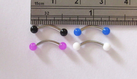 4 Pc Small Balls Surgical Steel Curved Barbells VCH Jewelry Clit Clitoral Hood 16 gauge - I Love My Piercings!