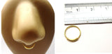 18k Gold Plated Septum Bar Hoop Ring Jewelry Thinner 20 gauge 20g 10 mm Diameter - I Love My Piercings!