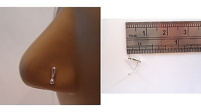 Sterling Silver Nose Stud Pin Ring L Shape Exclamation Sign 20g 20 gauge - I Love My Piercings!