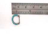 Blue Crystal Nose Septum Clicker Ring Hoop 7mm Straight Post 16 gauge 16g - I Love My Piercings!