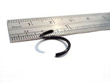 Black Titanium Nose Septum Seamless Hoop Ring Bar 18 gauge 18g 9 mm Diameter - I Love My Piercings!