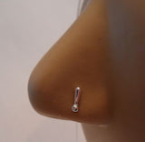 Sterling Silver Nose Stud Pin Ring L Shape Exclamation Sign 20g 20 gauge - I Love My Piercings!