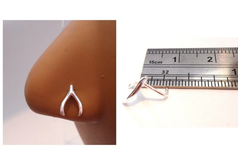 Sterling Silver Wish Bone Nose Stud L Shape Bent Bend Pin Post 20 gauge 20g - I Love My Piercings!