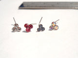 4 Piece CZ 3 Gem Crystal Nose Studs L Shape Posts Pins Jewelry 22 gauge 22g - I Love My Piercings!