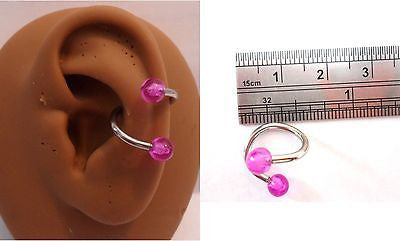 Surgical Stainless Steel Twist Wrap Conch Ring Hoop 14 gauge 14g Purple - I Love My Piercings!
