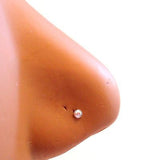 5 AB Crystal Nose Bones Straight Pins Ball End Sterling Silver 22 gauge 22g - I Love My Piercings!