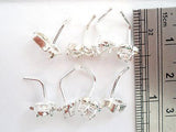 8 Pc Sterling Silver Nose Studs Pins Rings L Shape Clear Crystal  20g 20 gauge - I Love My Piercings!