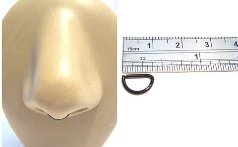 Black Titanium Plated Straight Bar Easy to Use Septum Nose Hoop 16 gauge 16g - I Love My Piercings!