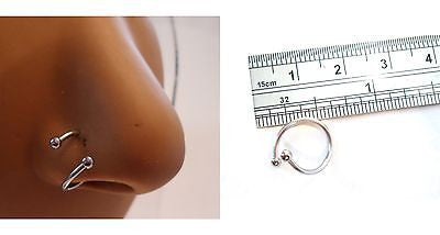 Surgical Stainless Steel Nose Hoop Ring Balls 18 gauge 18g 10mm diameter - I Love My Piercings!