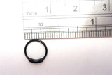 Black Titanium Bar Attached Ear Cartilage Hoop Ring 20 gauge 20g 7 mm diameter - I Love My Piercings!