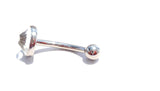 Flat Top Clear Crystal CZ Vertical Clitoral Hood VCH Jewelry Barbell Genital 14 gauge - I Love My Piercings!