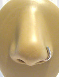 Surgical Steel 3 Clear CZ Crystal Bent L Shape Nose Ring Stud Hoop 20 gauge 20g - I Love My Piercings!