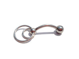 Surgical Steel Double Hoop Dangle Barbell VCH Jewelry Clit Clitoral Hood Ring 14 gauge - I Love My Piercings!