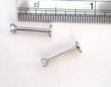 2 Pc Clear Crystal Rings Studs 16 gauge 16g 10 mm long - I Love My Piercings!