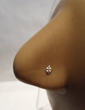 Sterling Silver Fleur-De-Lis Lys Nose Bone Ball End Stud Jewelry 22 gauge 22g - I Love My Piercings!