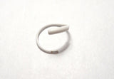 Titanium White Bar Attached Cartilage Ear Hoop Ring Stud 20 gauge 9 mm diameter - I Love My Piercings!