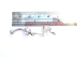 Surgical Steel Clear CZ Twist Belly Curved Barbell Ring Bar Jewelry 14 gauge - I Love My Piercings!