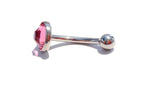 Flat Top Pink Crystal CZ Vertical Clitoral Hood VCH Jewelry Barbell Genital 14 gauge 14g - I Love My Piercings!