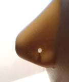 Gold Titanium White Opal Round Flat Disk Nose Bone Ball End Pin Stud 20 gauge - I Love My Piercings!