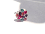 Sterling Silver Mosaic CZ Crystal Heart L Shape Post Pin Stud Nose Ring 20 gauge - I Love My Piercings!