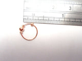 18k Rose Gold Plated Bali Ball Twist Coil Ear Cartilage Hoop Ring 20 gauge 20g - I Love My Piercings!