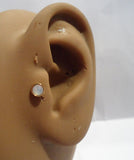 Gold Plated Moonstone Tragus Helix Cartilage Bar Jewelry Stud Post 16 gauge - I Love My Piercings!