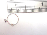 Sterling Silver Purple Crystal Solitaire Ear Cartilage Hoop Ring 20 gauge 20g - I Love My Piercings!