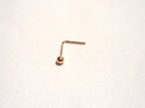 10K Yellow Gold 2mm Ball L Shape Nose Pin Stud Jewelry 22 gauge 22g - I Love My Piercings!
