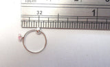 Sterling Silver Pink Crystal Solitaire Ear Cartilage Hoop Ring 20 gauge 20g 7mm - I Love My Piercings!