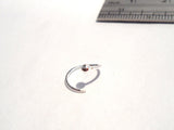 Sterling Silver Fancy Ball Nose Jewelry Hoop Ring Small 7mm Diameter 22 gauge - I Love My Piercings!