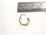 18k Yellow Gold Plated Nose Coiled Fancy Hoop Jewelry 20 gauge 20g - I Love My Piercings!