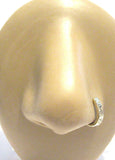 18K Gold Plated L Shape Nose Ring Stud Hoop Ornate Pattern 20 gauge 20g - I Love My Piercings!