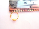 18k Yellow Gold Plated Nose Coiled Fancy Hoop Jewelry 20 gauge 20g - I Love My Piercings!