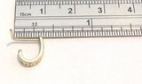 18K Gold Plated L Shape Nose Ring Stud Hoop Ornate Pattern 20 gauge 20g - I Love My Piercings!