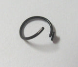 Black Titanium Heart Seamless Ear Cartilage Hoop Ring 20 gauge 20g - I Love My Piercings!