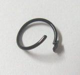 Black Titanium Star Seamless Ear Cartilage Hoop Ring 20 gauge 20g - I Love My Piercings!